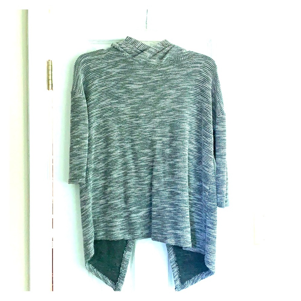 Beyond yoga open back, 3/4 sleeve, knit sweater